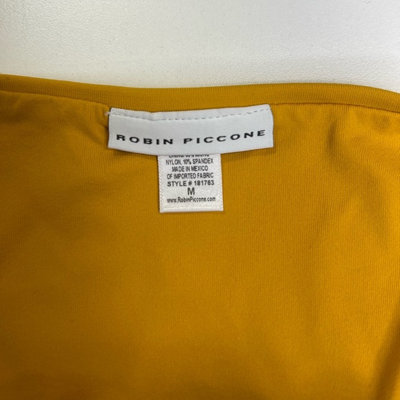 Robin Piccone Luca Side Tie Bikini Bottom in Mustard Yellow New With Tags Medium - Picture 7 of 12